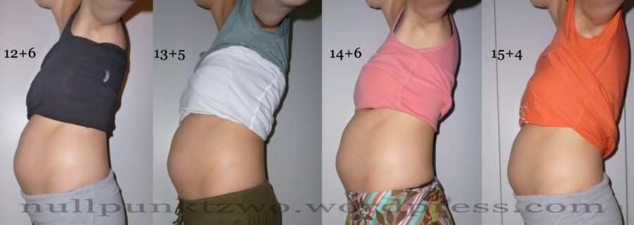 Babybauch 4. Schwangerschaftsmonat - Kind 1