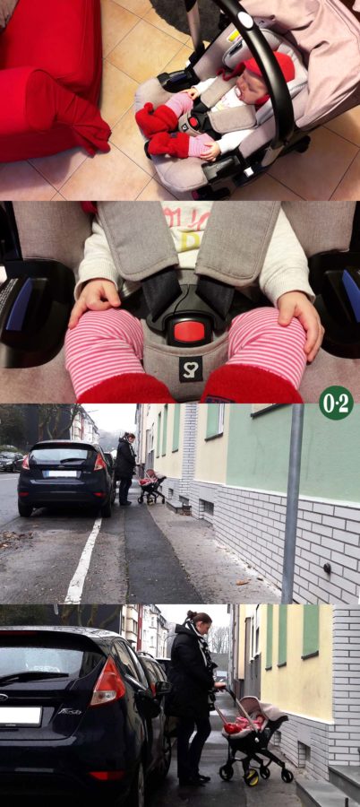 Mit dem Doona+ einfach zum Auto rollen statt schleppen Mit dem Doona+ einfach zum Auto rollen statt schleppen