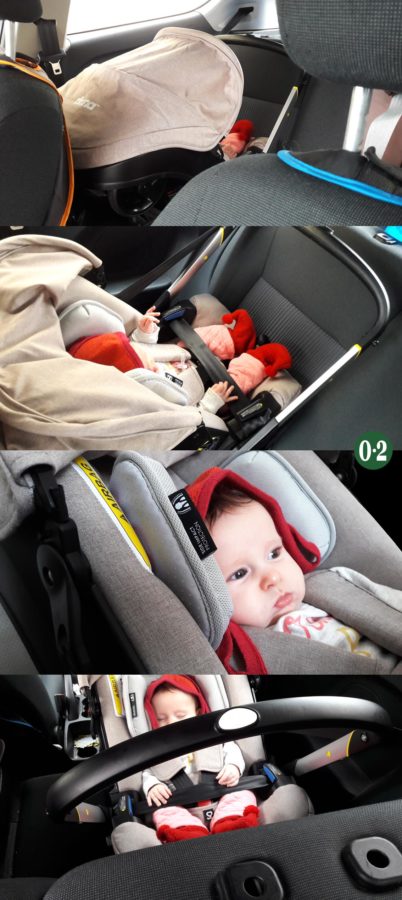 Der Doona+ auf dem Autorücksitz Der Doona+ auf dem Autorücksitz