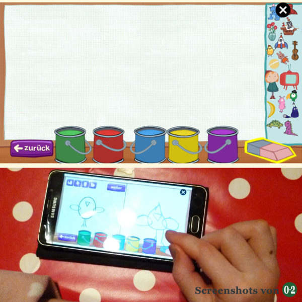 Malen mit Toggolino (Screenshot vom Smartphone) Malen mit Toggolino (Screenshot vom Smartphone)