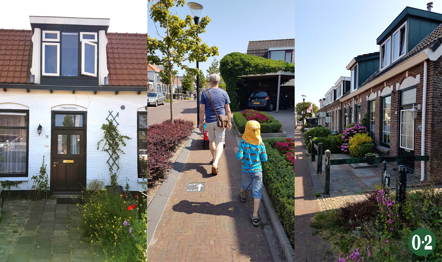 Niedliche Häuser und verkehrsberuhigte Strassen in De Cocksdorp